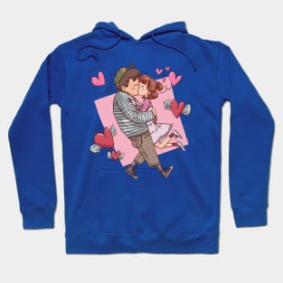 couple kiss lover Hoodie